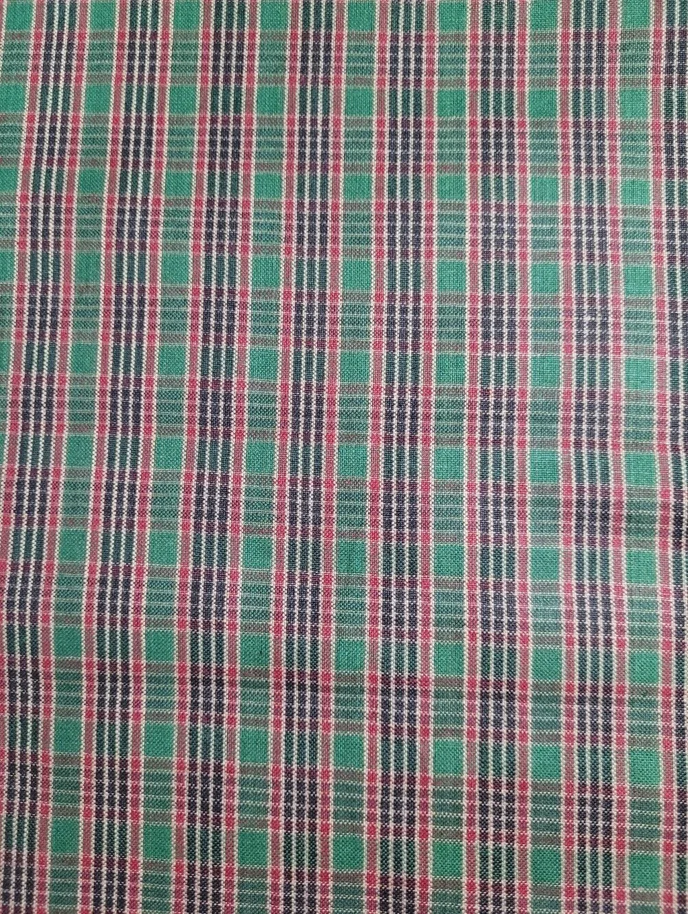 Green Plaid Sewing Fabric (1015)